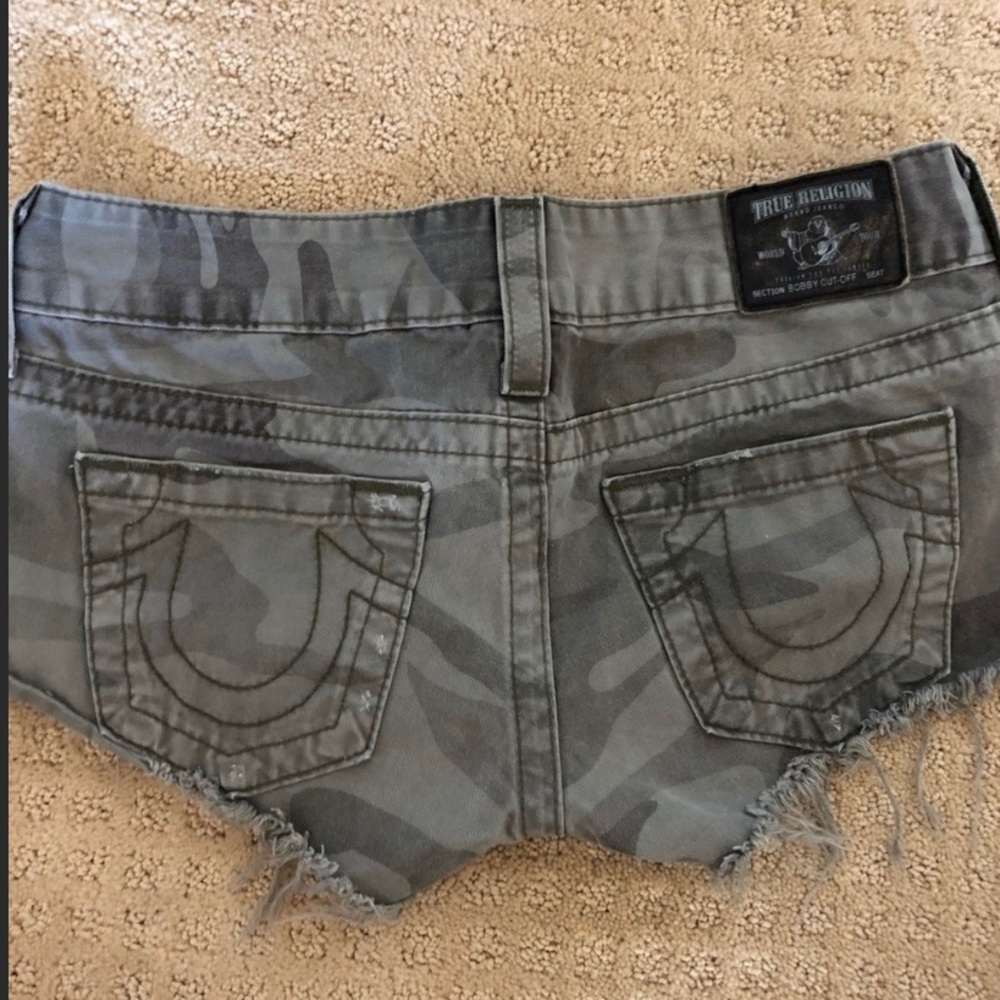 True religion camo shorts